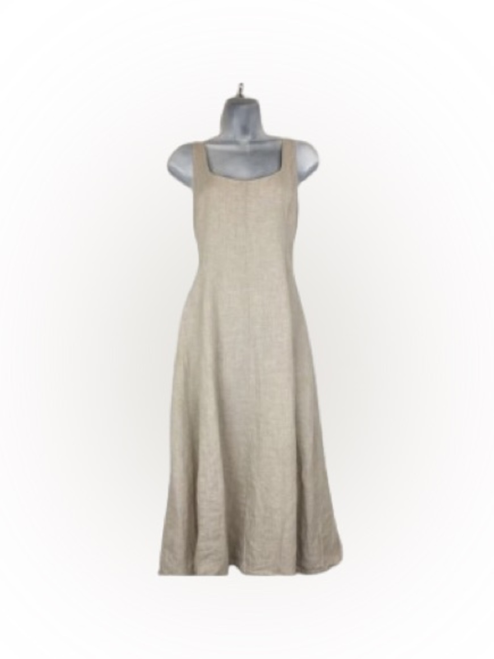 Primark Linen Midi Tank Dress Natural Tan Women’s Size 8 The Primark Edit